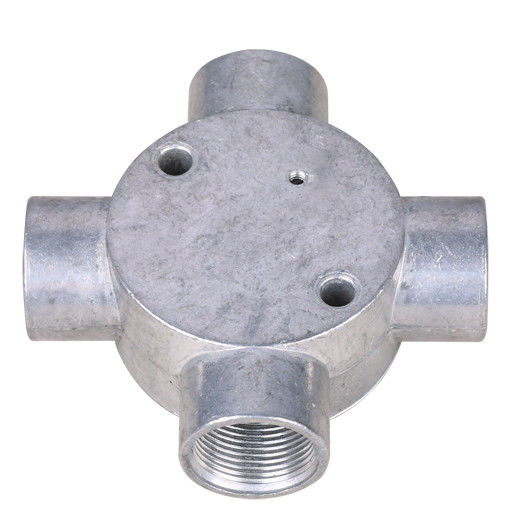 1/2" 3/4" Aluminum Electrical Junction Boxes , 4 Way Circular Box Water