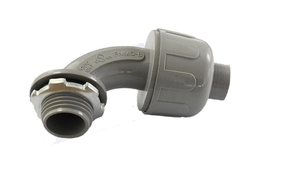 Angle Type Plastic Conduit Fittings Liquid Tight Conduit Connectors 3/8
