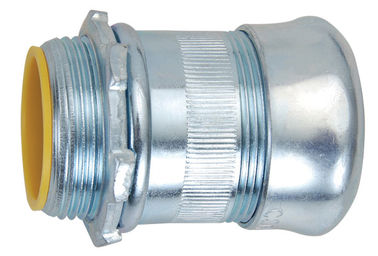 2 Inch EMT Compression Connector , EMT Conduit Compression Fittings Insulated Type
