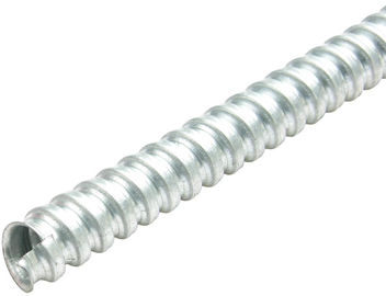 Silver Flexible Electrical Tubing P4 Single Locking , Steel Flexible GI Conduit