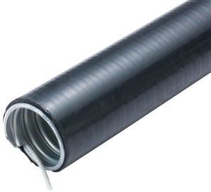 Black Electrical Flexible Metallic Tubing , Flexible Armoured Cable Conduit 3/8&quot;-4&quot;
