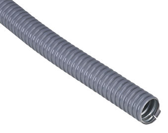 Buy PVC Coated Flexible Conduit Grey Color , Flexible Conduit Corrugated Type online manufacture