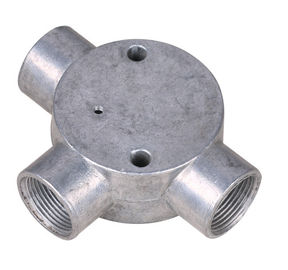 Buy BS Threaded Three Way Junction Box , Weatherproof Metal Conduit Box 1/2