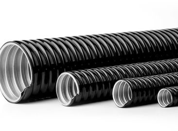 Buy PVC Coated Galvanized Flexible Conduit , Flexible Metal Electrical Conduit Pipe online manufacture