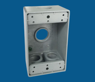 Buy 1 Gang Waterproof Electrical Box / Exterior Outlet Box With 4 Outlet Holes online manufacture