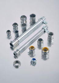 Aluminum Electrical Conduit Fittings , EMT Pipe Connectors Polished Finish